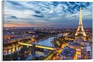 Amazon.co.jp: 街並み の風景画 エッフェル塔パリの夜景